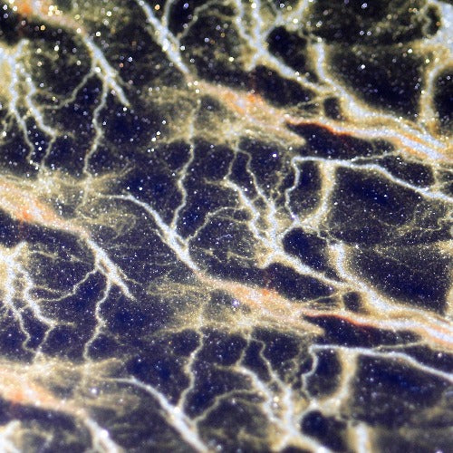 Orange/Gold Lightning Glitter HTV