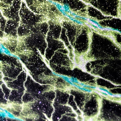 Green/yellow Lightning Glitter HTV