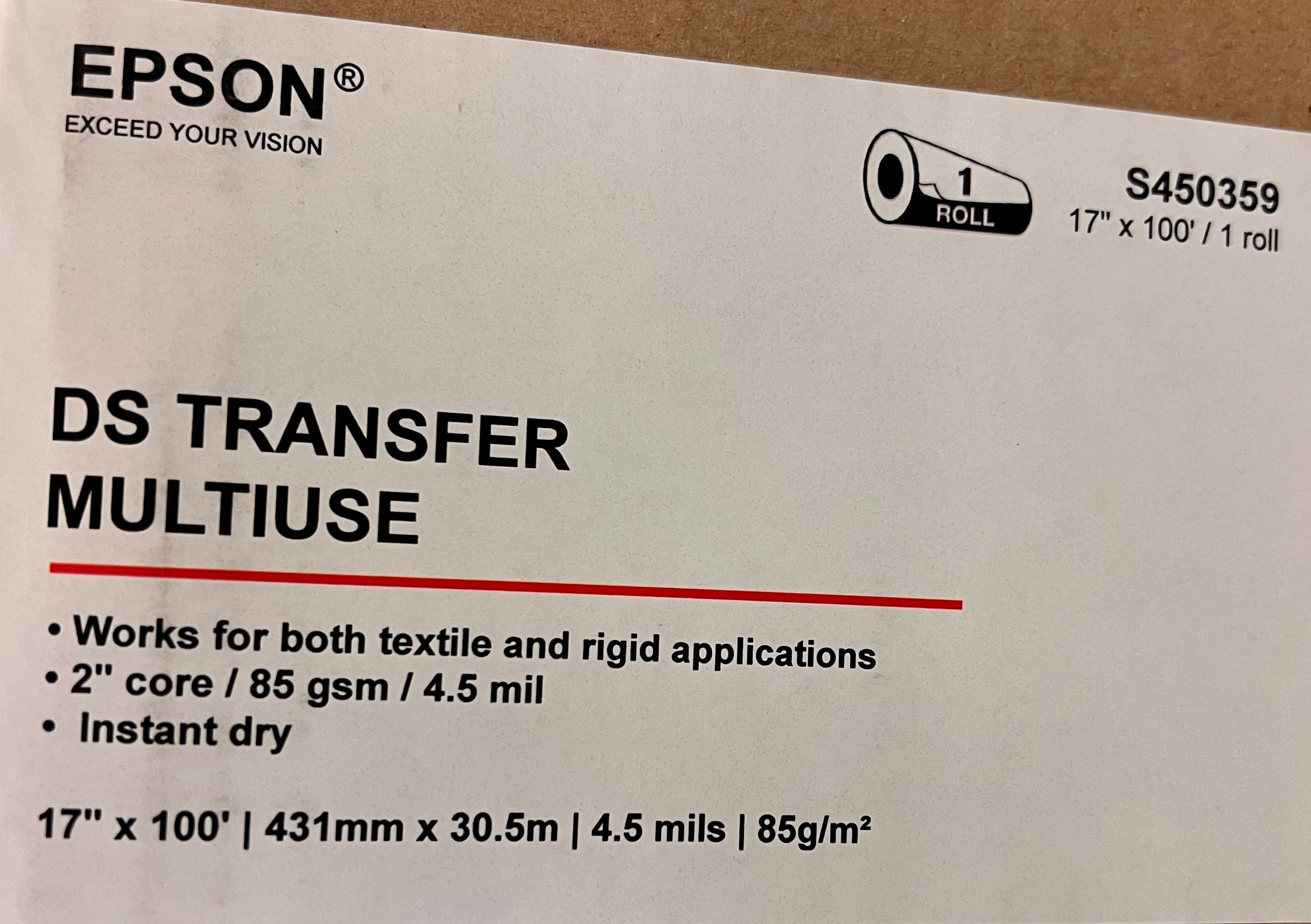 Epson Sublimation Paper